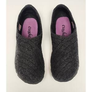 CUSHE CANVAS FLATS SHOES WOMENS GRAY CANVAS SLIP ON CASUAL LOAFER SHOES SIZE 9